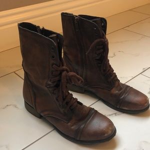 Steve Madden Combat Boots Brown